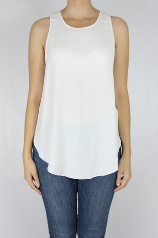 HI-LOW ROUND TANK WITH ZIPPERED BACK