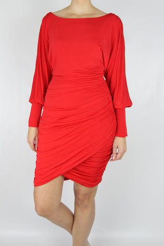 RUSCHED BODYCON DRESS